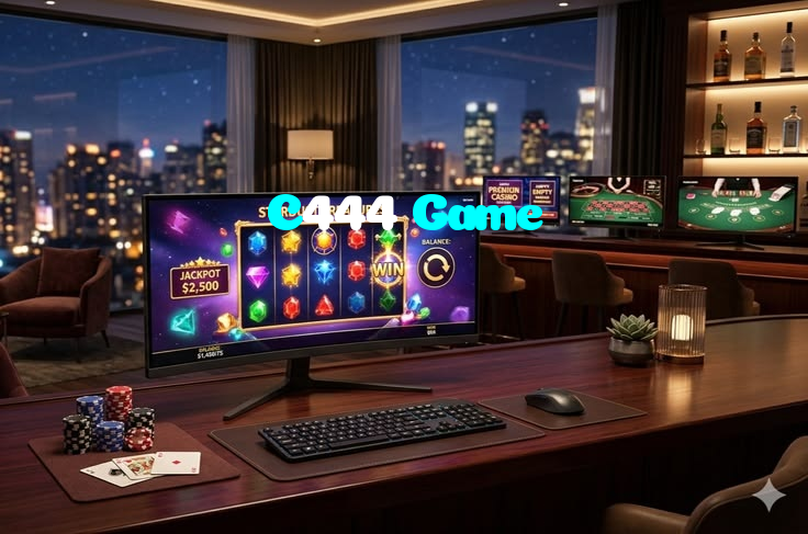 C444 Game casino presented on mobile device in Pakistan with slots and live games